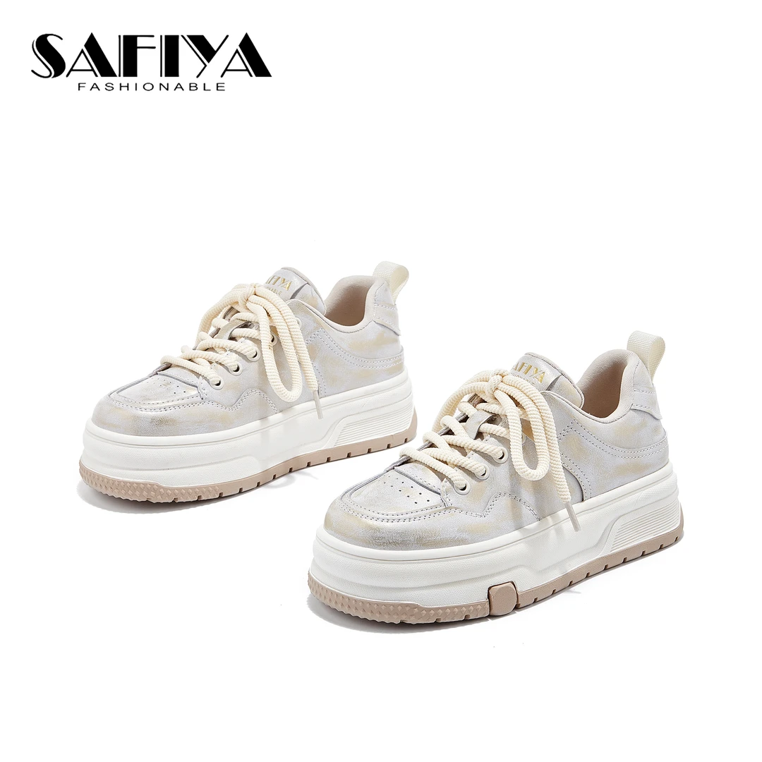 索菲娅Safiya2025春季新款低帮时尚百搭潮流休闲小白鞋SF44112A85