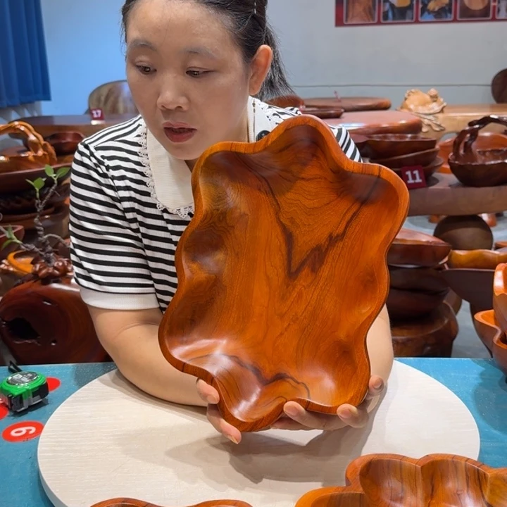 木香樟实木花边果盘