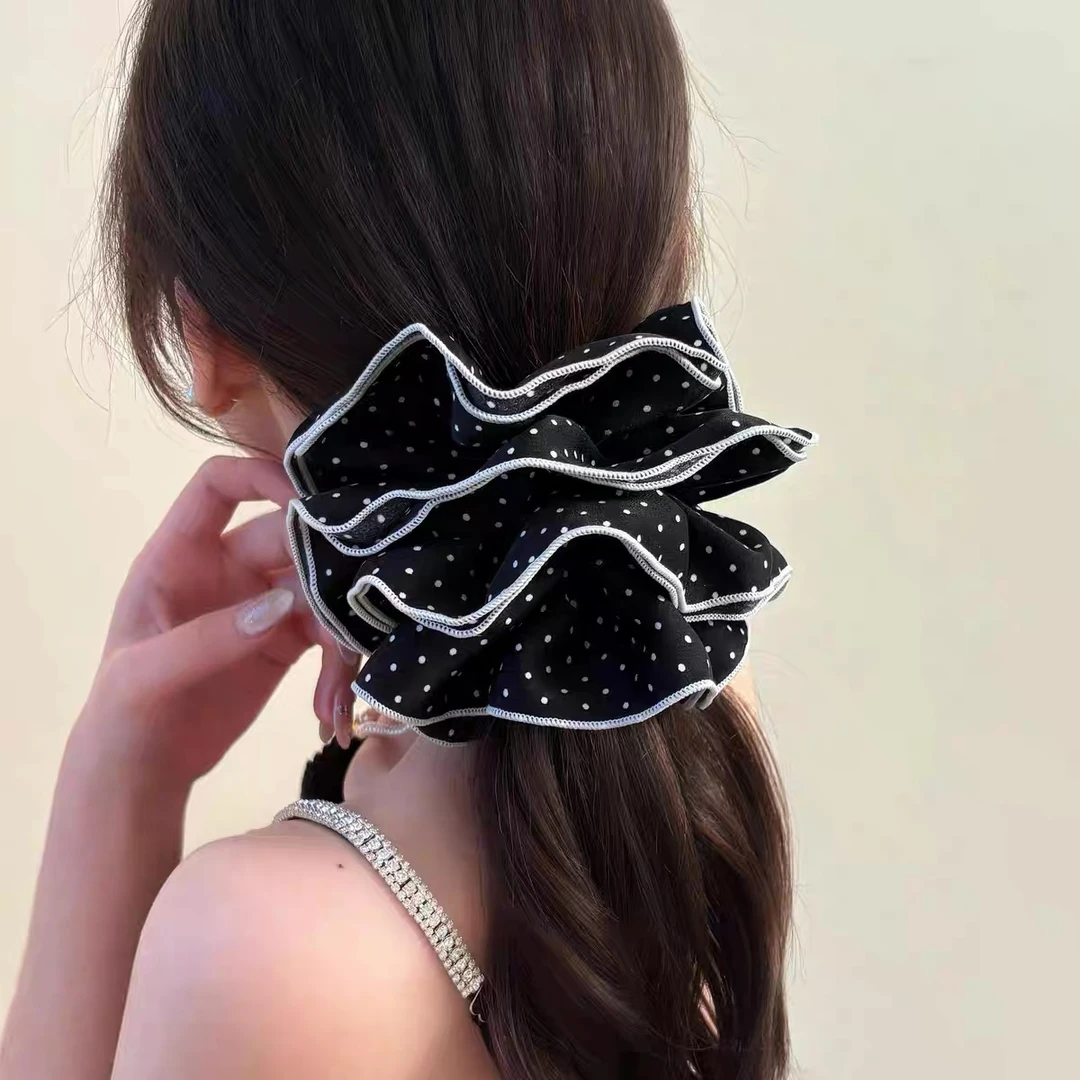 直播间扣号下单 非主图款 高级感蛮腰发圈双层大肠圈头绳