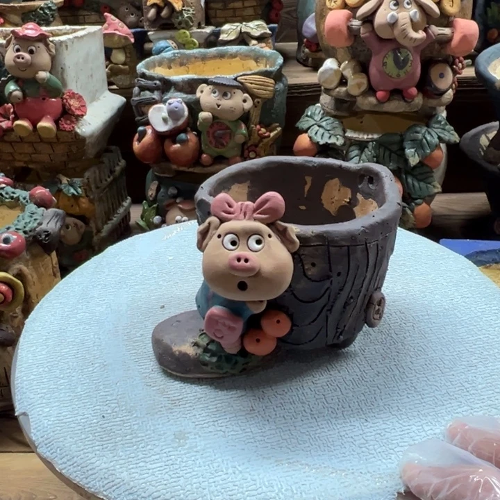 嘻哈多肉花盆百搭