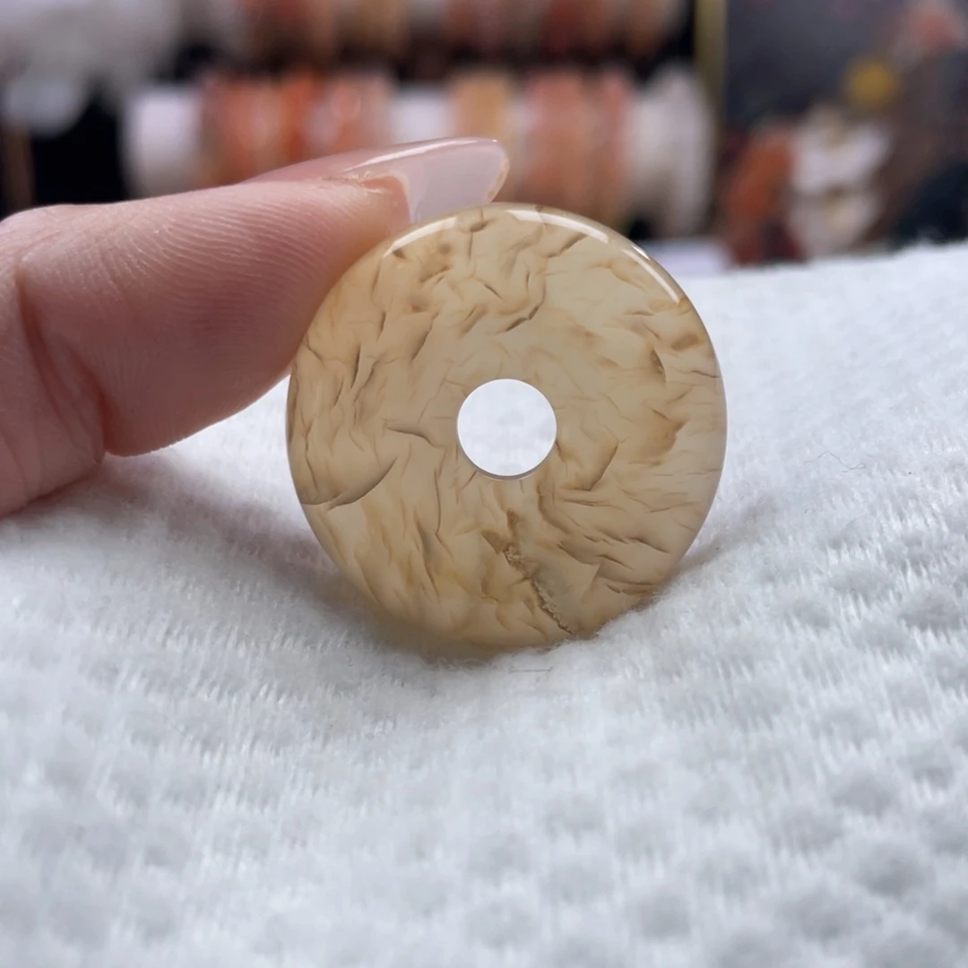 玛瑙/玉髓未镶嵌平安扣29.5mm
