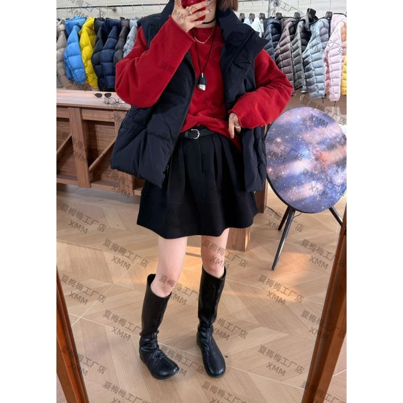 XMM.【褶皱呢料半身裙 】时尚洋气秋冬百搭休闲短款加厚纯Mm6618171