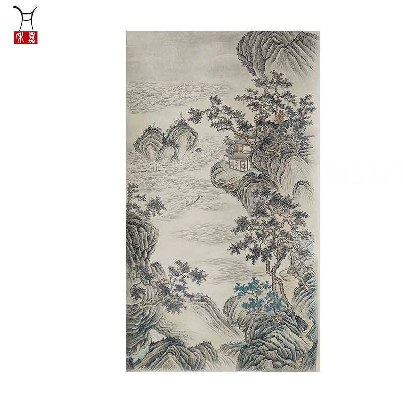 O1011山水立轴39x82/2.8平尺