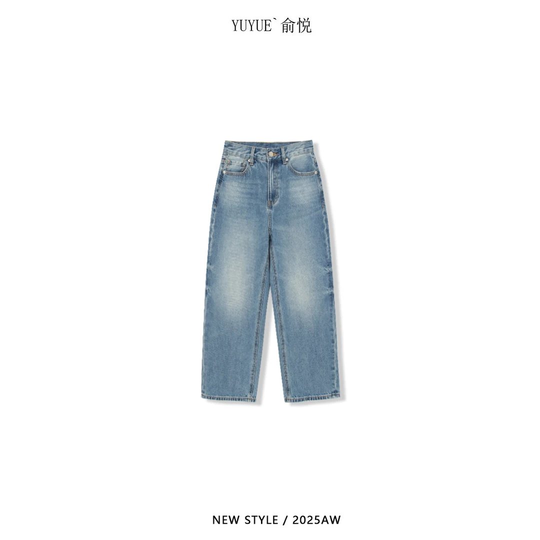 【50条必入名单】珍藏牛王系列之夏季牛仔矢车菊蓝色小直筒九分裤