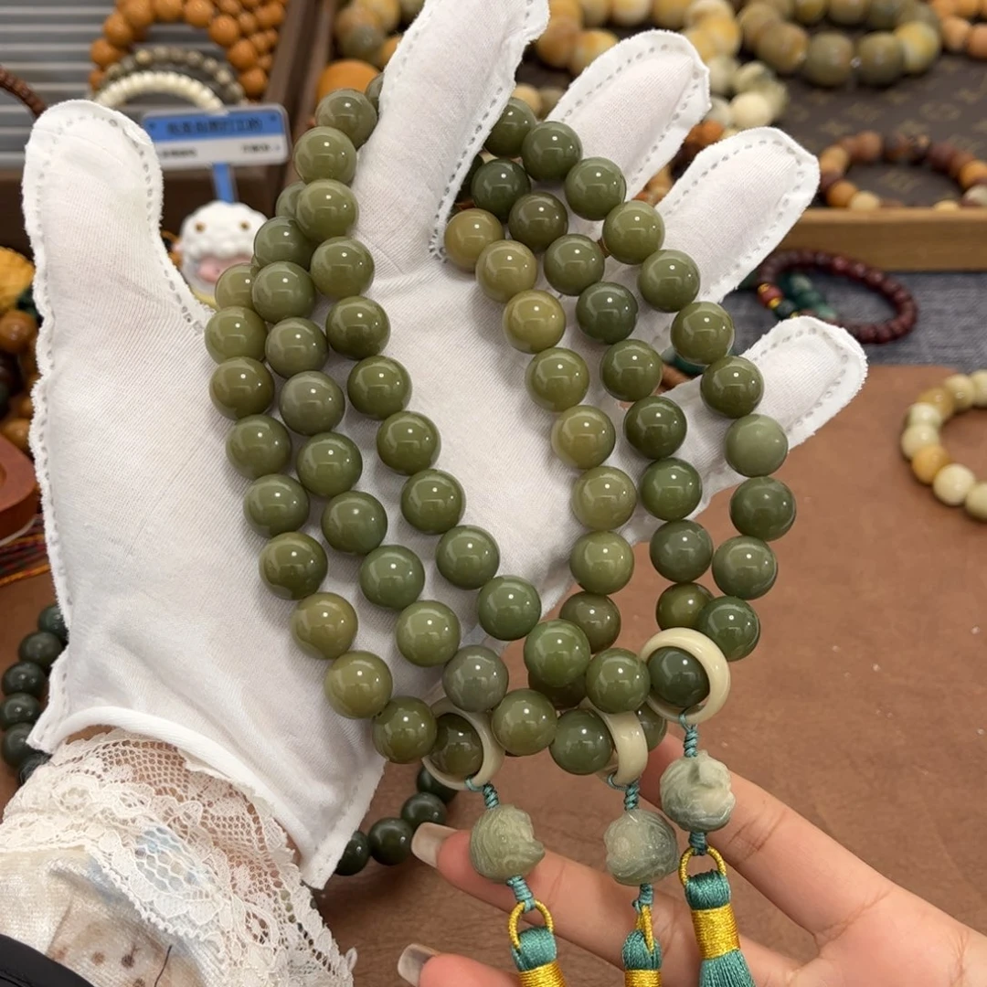 白玉菩提手串224手持福利