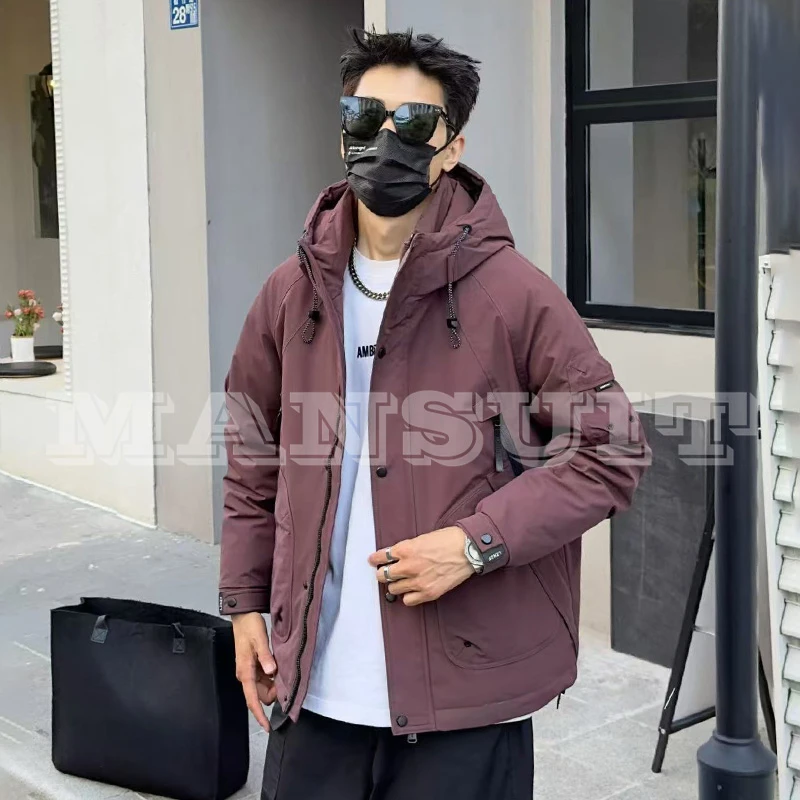 冬季滑雪保暖男士百搭时尚休闲2024潮流帅气短款棉外套 3901