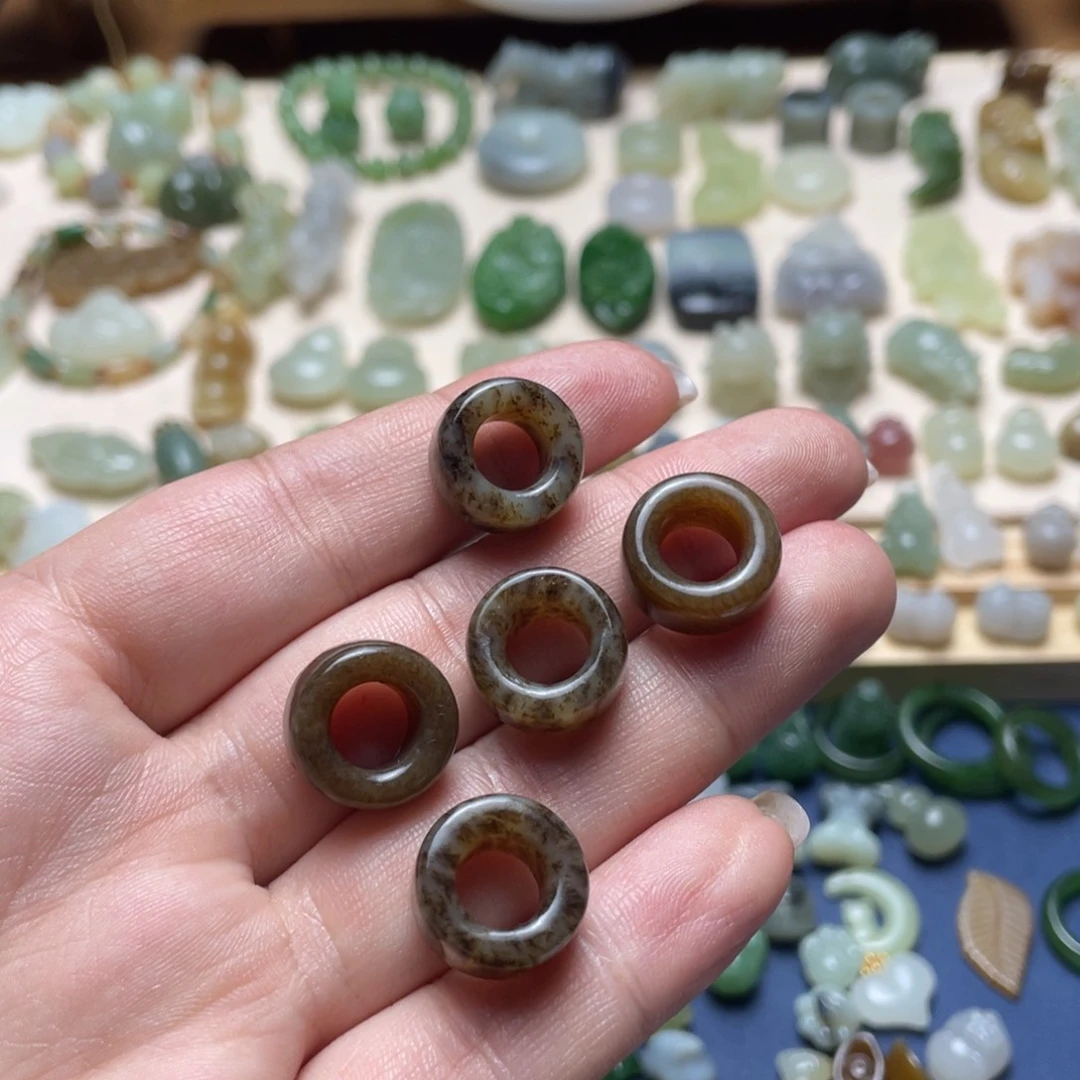 和田玉足银镶嵌吊坠(不含链)一个