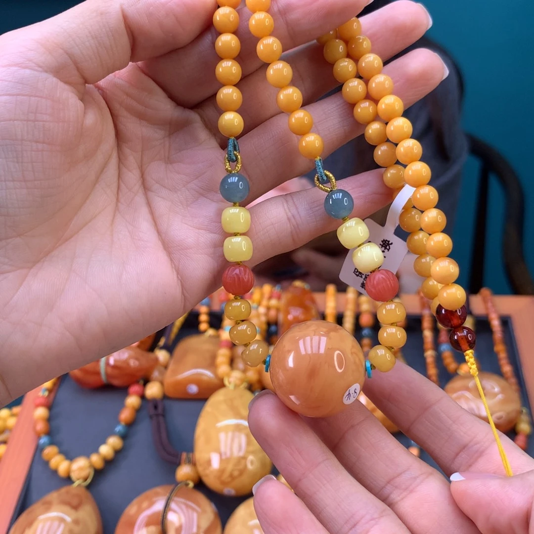 蜜蜡未镶嵌颈饰天然