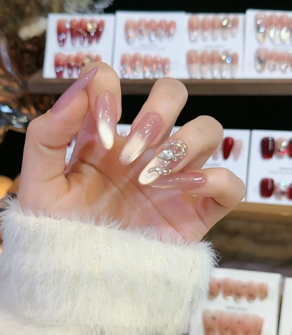 【紫金灵蛇】猫眼美甲 小蛇美甲 淡紫色美甲