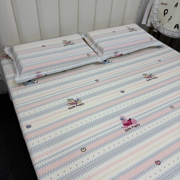 原棉细沙加厚老粗布床品三件套透气