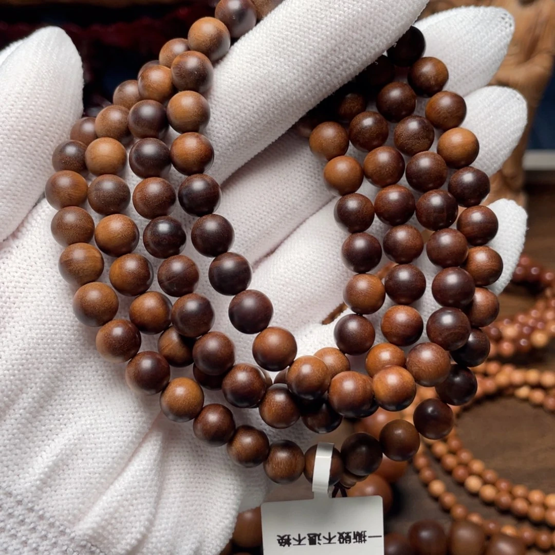 檀香木手串/手链用****7老山檀黑肉横纹08多圈