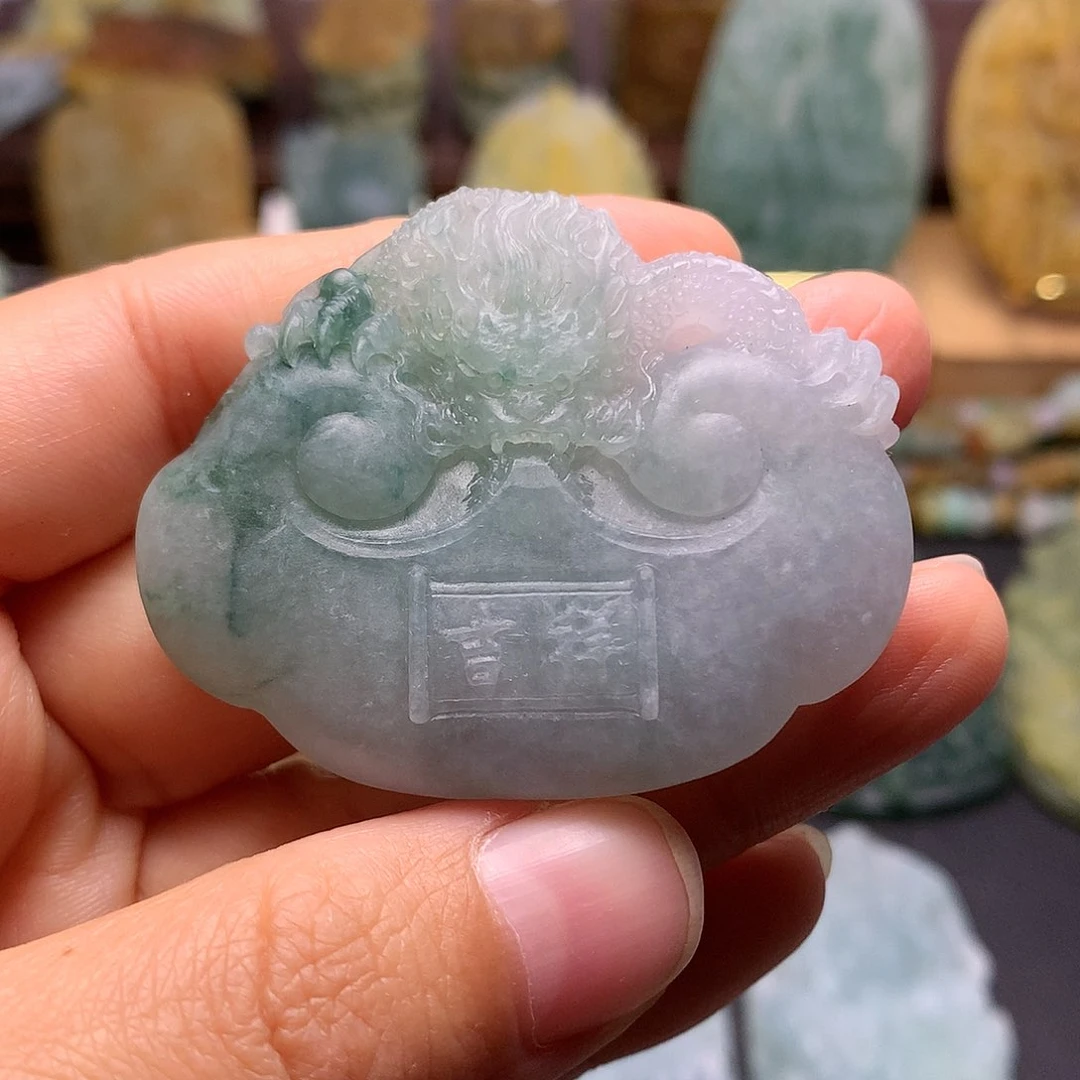 定制翡翠未镶嵌金**方翡翠