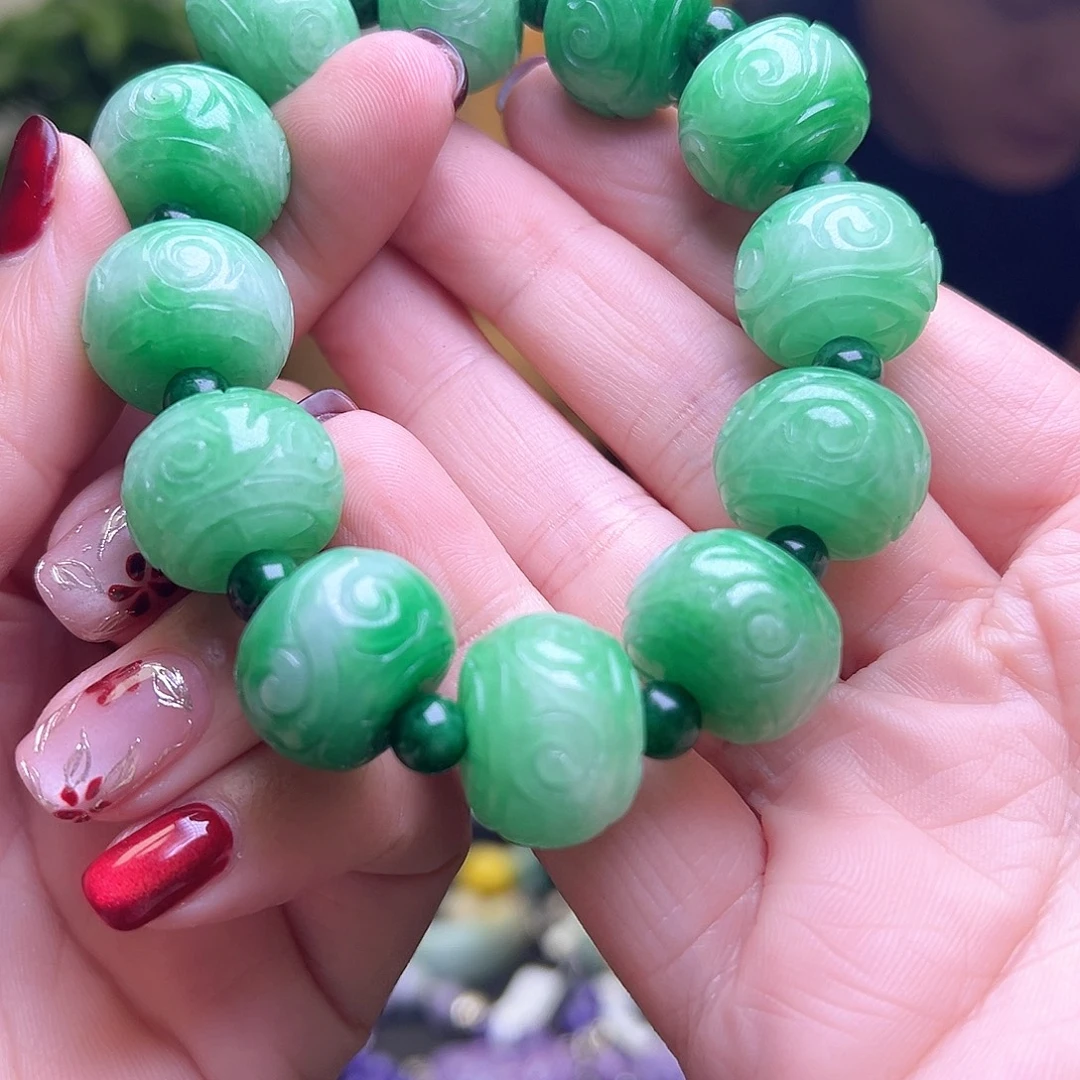 娜***娜翡翠未镶嵌手链500