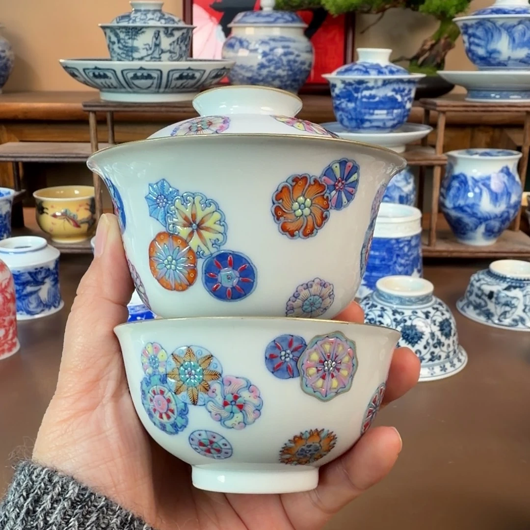 秋***凉景德镇陶瓷手工手绘