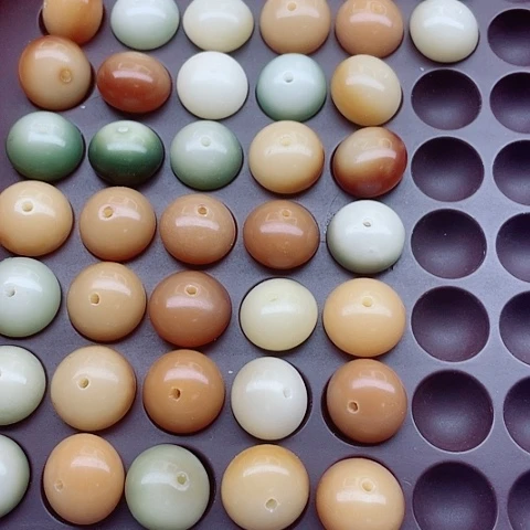 白玉菩提吊坠14微瑕算盘54颗