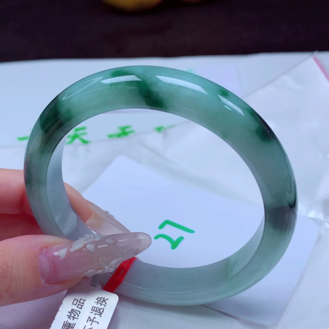 未镶嵌手镯翡翠天然缅甸翡翠A货手镯 27号