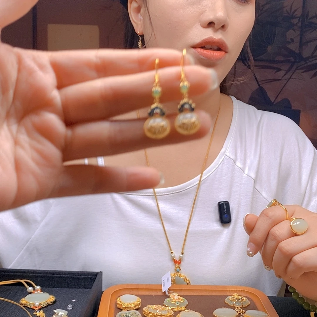 和田玉银S925镶嵌颈饰