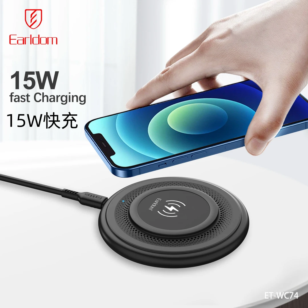 新款无线充 桌面圆形无线充电器 适用于苹果安卓手机无线充电