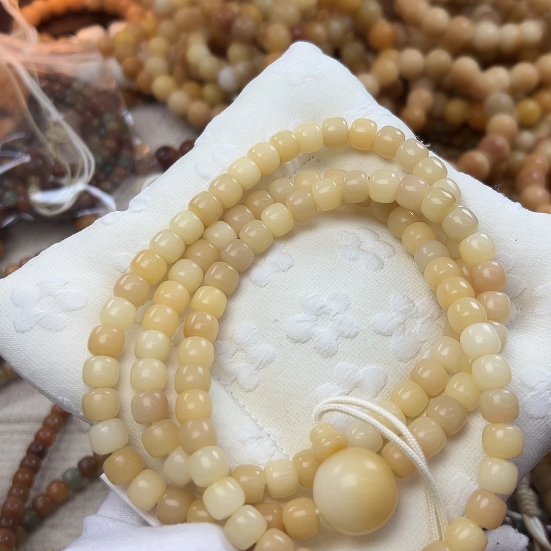 吊坠菩提根/象牙果89婴儿肌念珠➕麂皮手套291