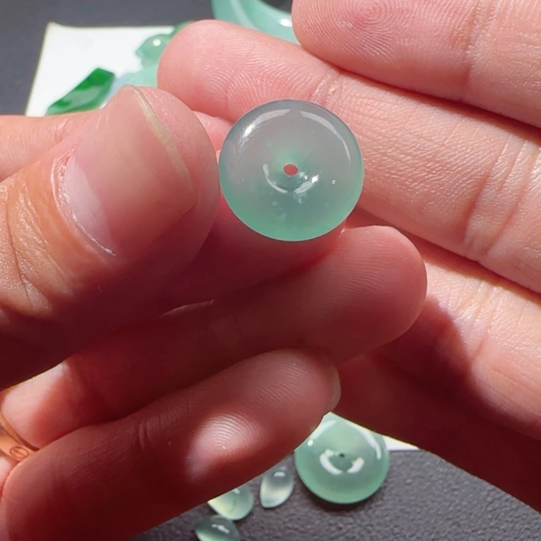 定制翡翠未镶嵌天然翡翠平安扣