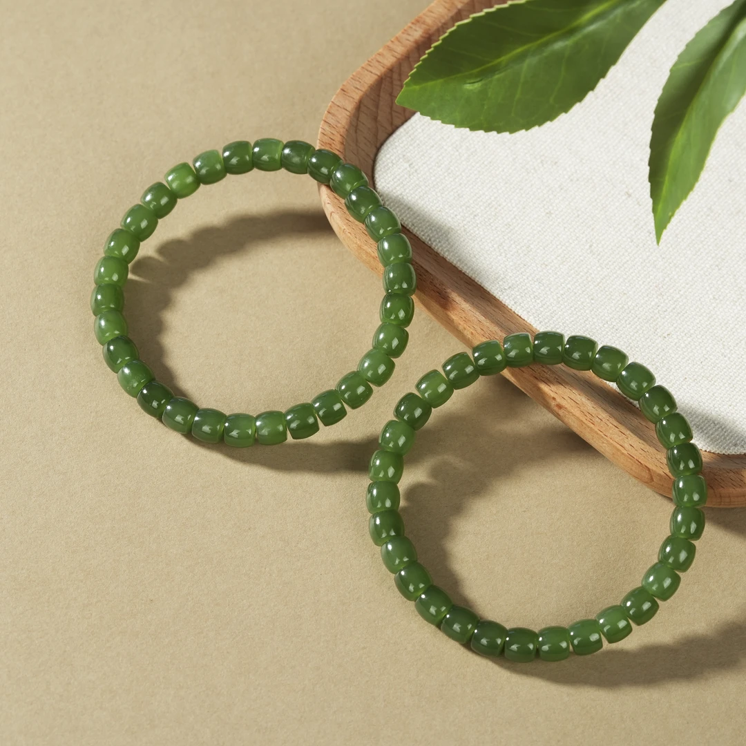 【云上叙】和田玉手串-多样性发一件-约7*6mm-V61320-K（商城）