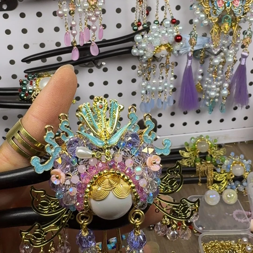 碧***天醋酸铜合金古风刀马旦发簪