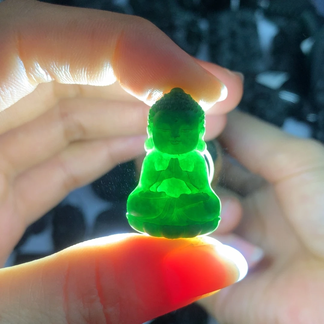 定制翡翠未镶嵌宝宝佛