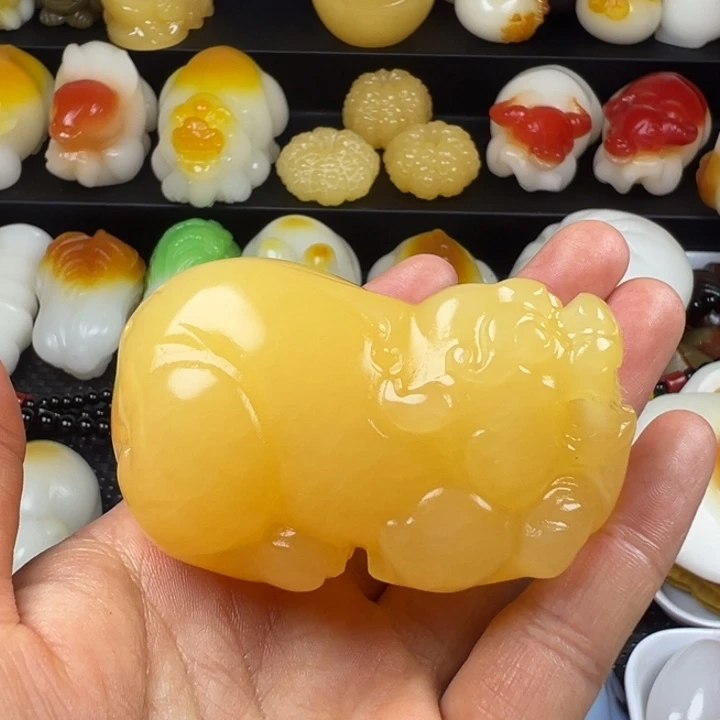 新疆戈壁五彩石金丝