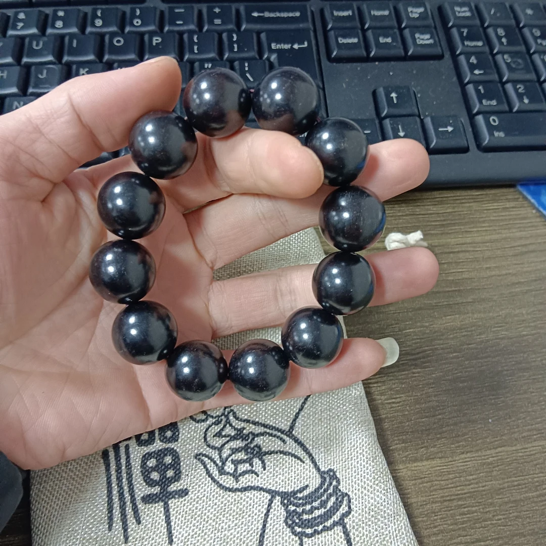 【直播专属价】A96精品紫光檀木单圈男手串20mm民族风檀香木佛珠盘