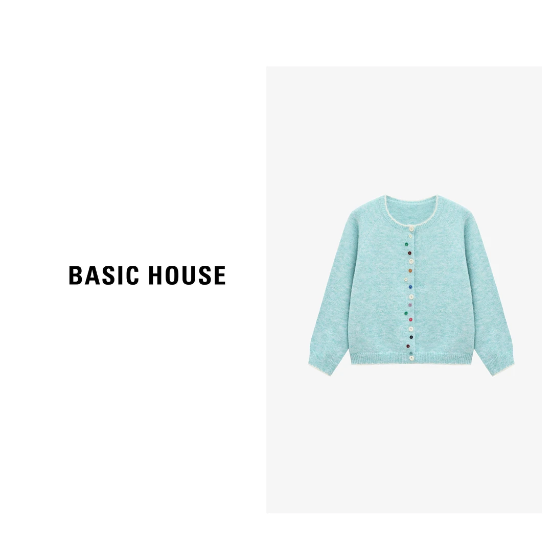 Basic House/百家好新款纯色小众设计感青春毛衣女-B0625B5LYD2