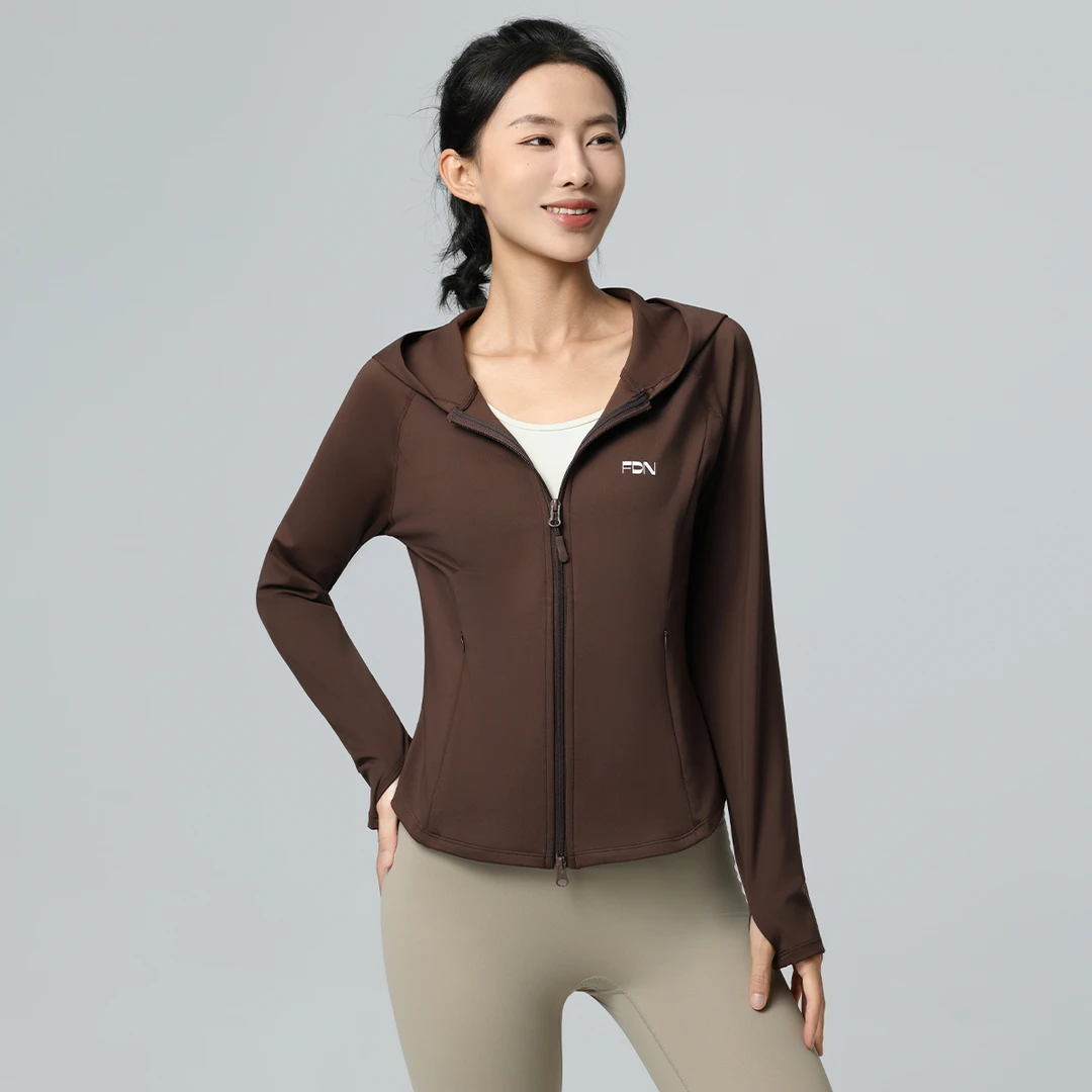 休闲运动上衣女款外套秋季显瘦长袖瑜伽时尚户外速干跑步服3003