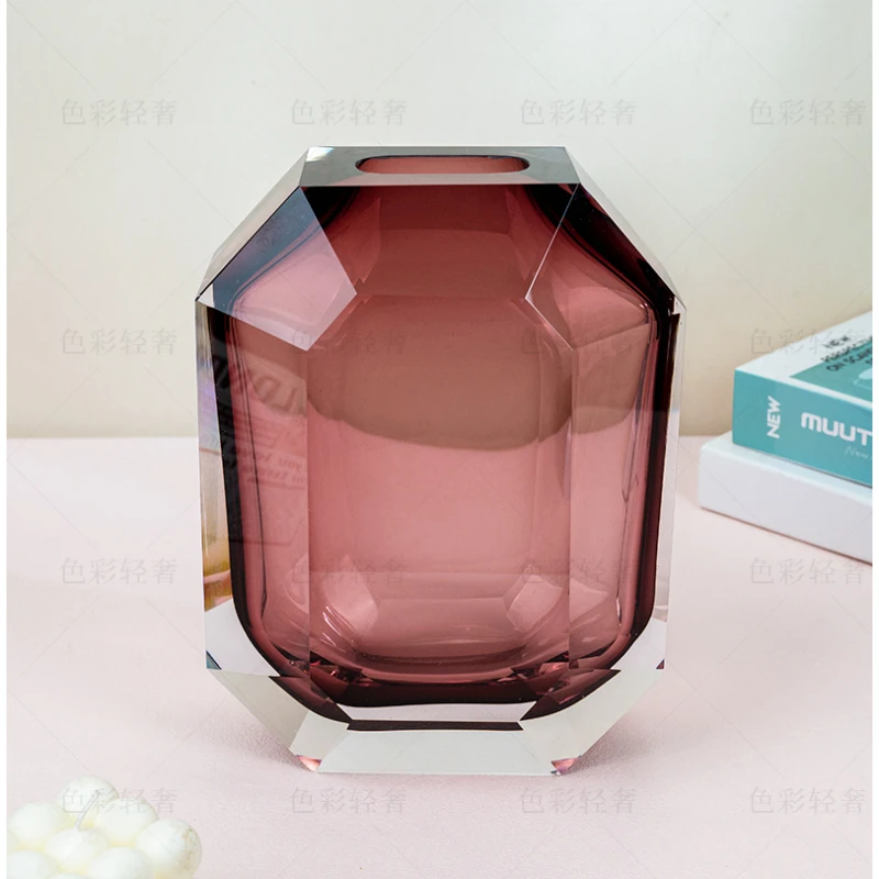 [优粒]L712 重工巴卡拉紫色现代工艺创意花瓶家居装饰品摆件