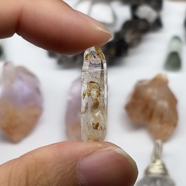 未镶嵌颈饰水晶巴基斯坦油胆闪灵钻27mm+