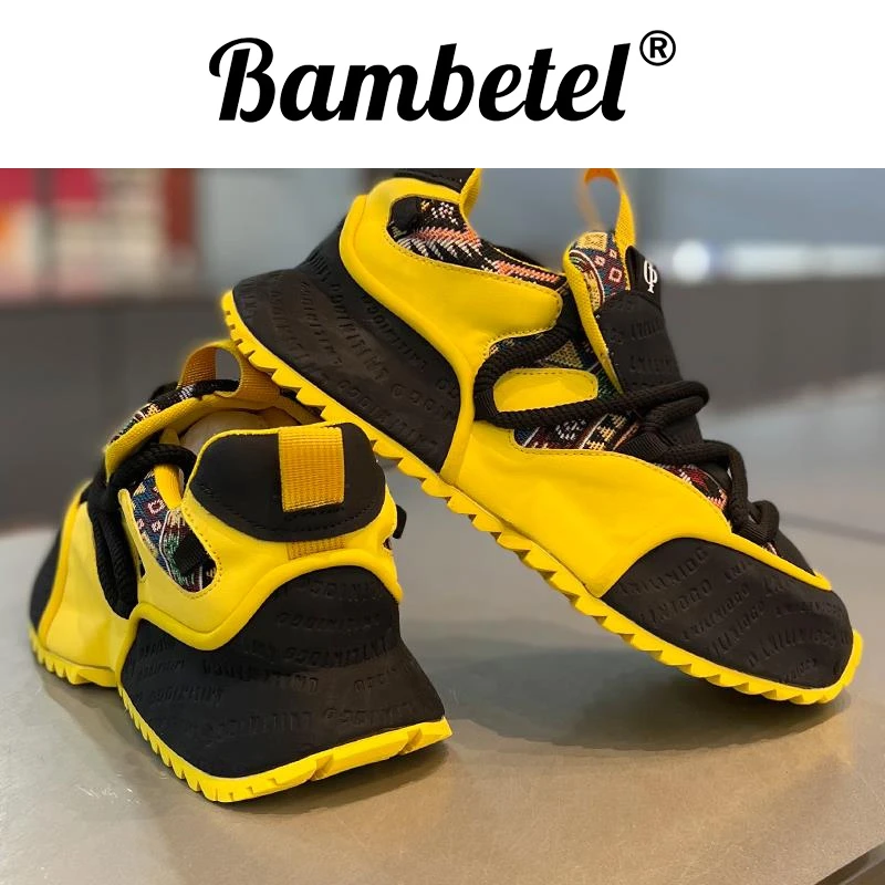 Bambetel时尚休闲鞋百搭男鞋年秋季新款休闲户外舒适阿甘黑色保暖