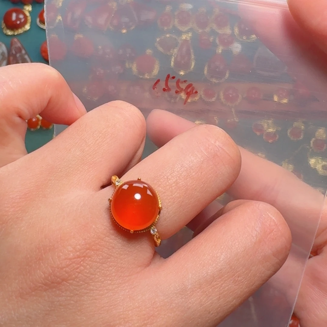 银S925镶嵌吊坠南红玛瑙