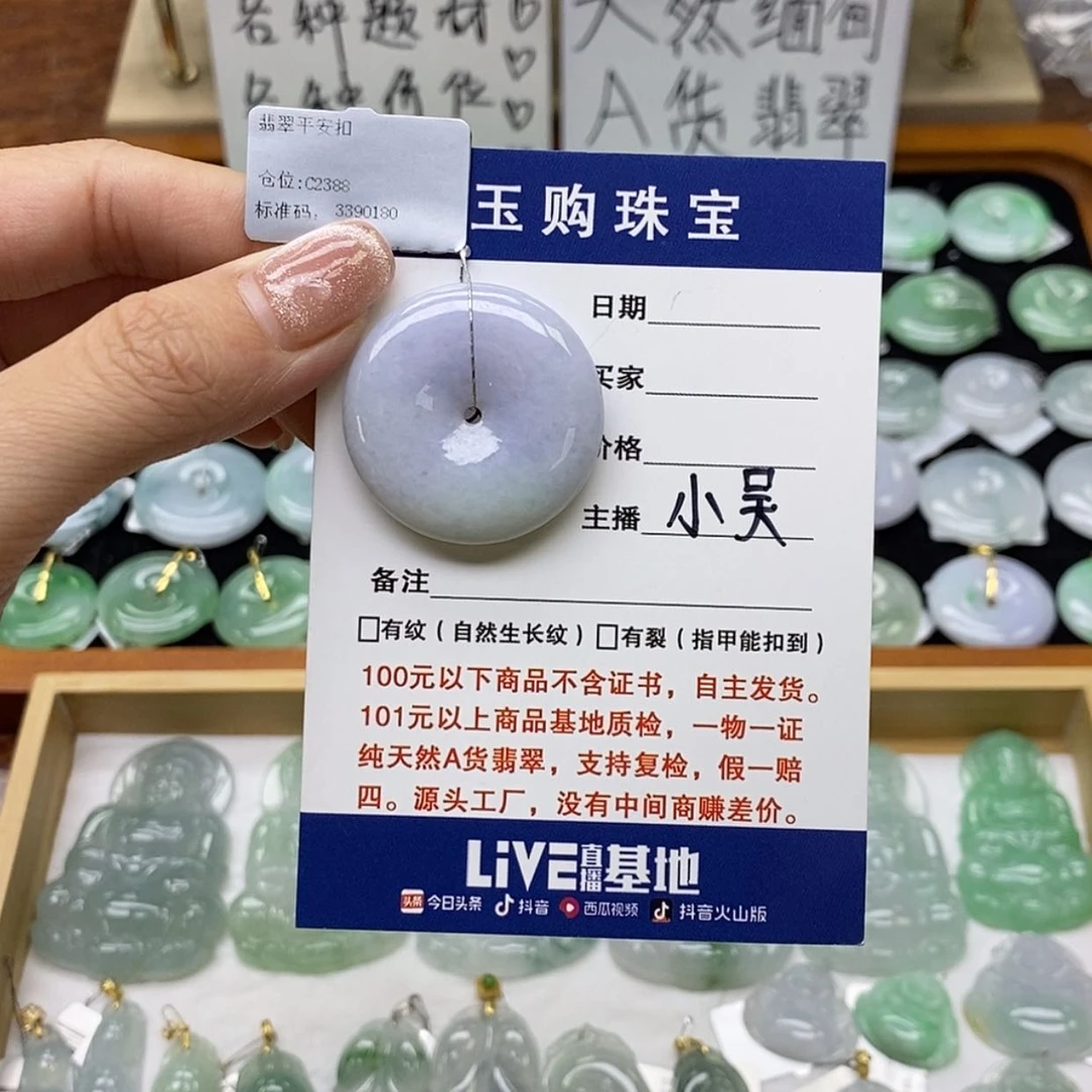 【闪购商品】翡翠颈饰未镶嵌平安扣
