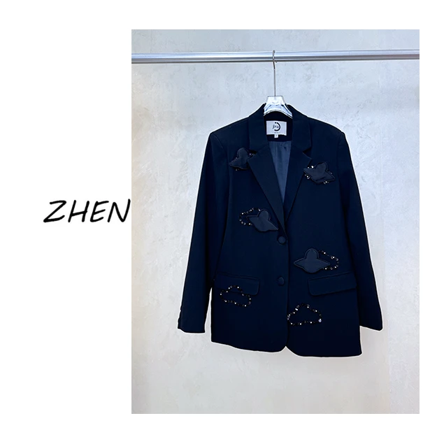 【ZHEN】25K01378 2025气质显瘦时尚百搭上新小众设计感外套秋冬