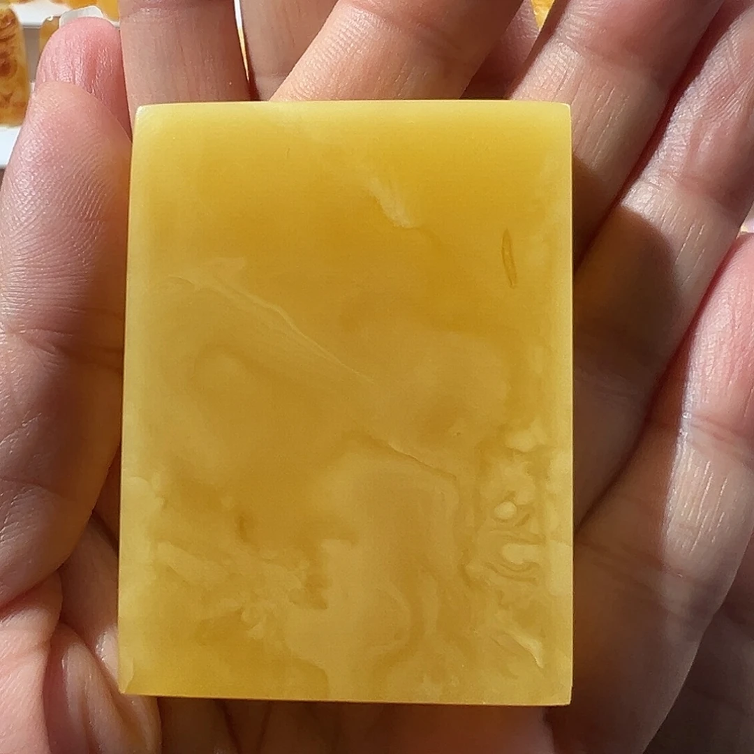 琥珀未镶嵌耳饰平安无事牌