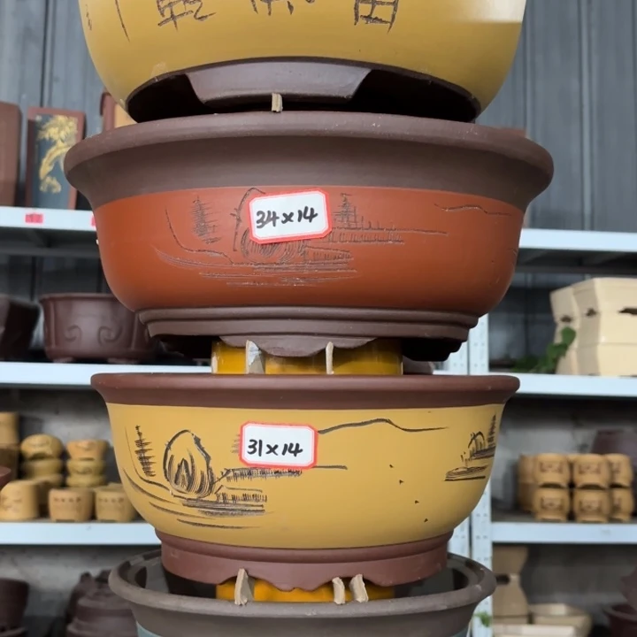 紫砂花盆100-4。