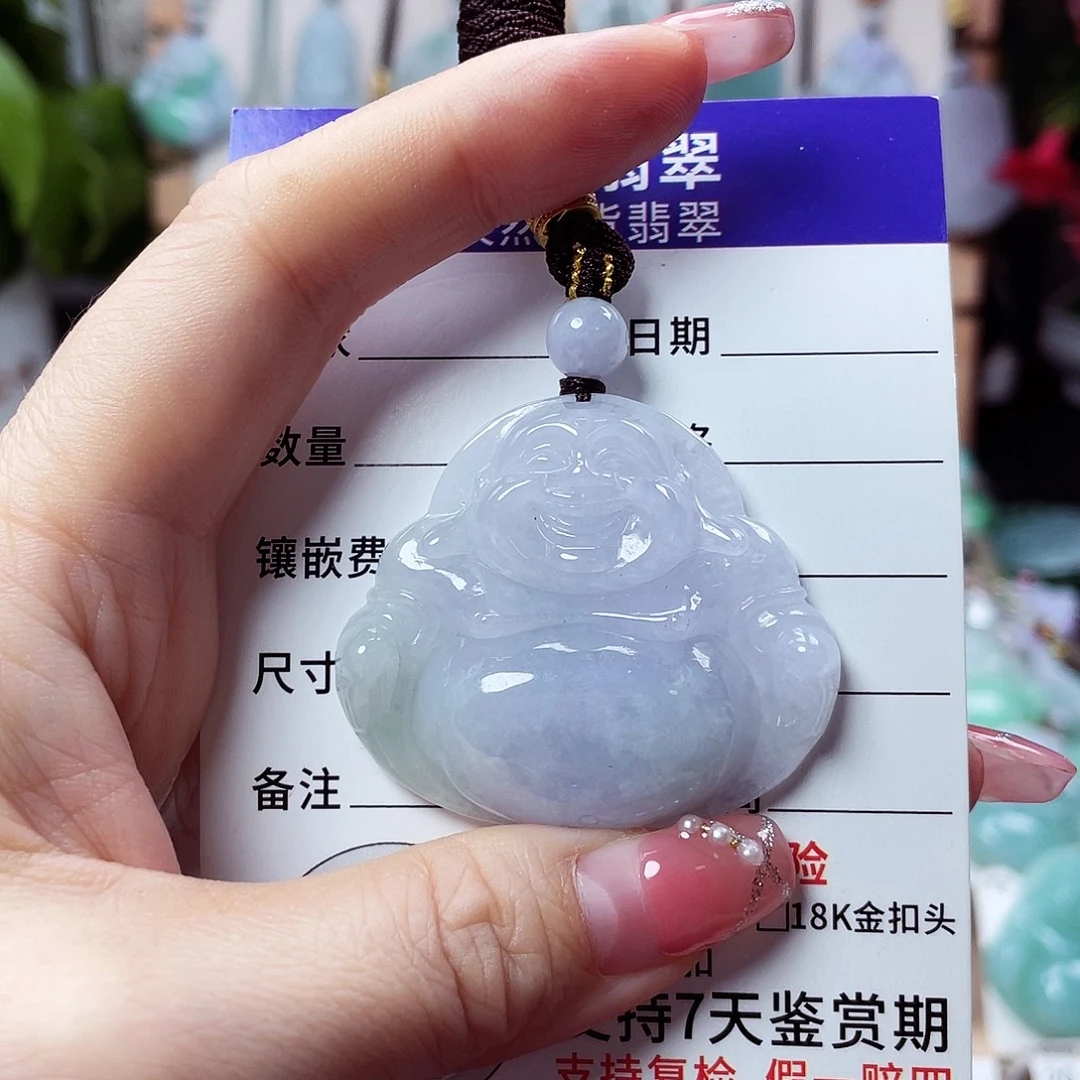 翡翠未镶嵌颈饰佛公38