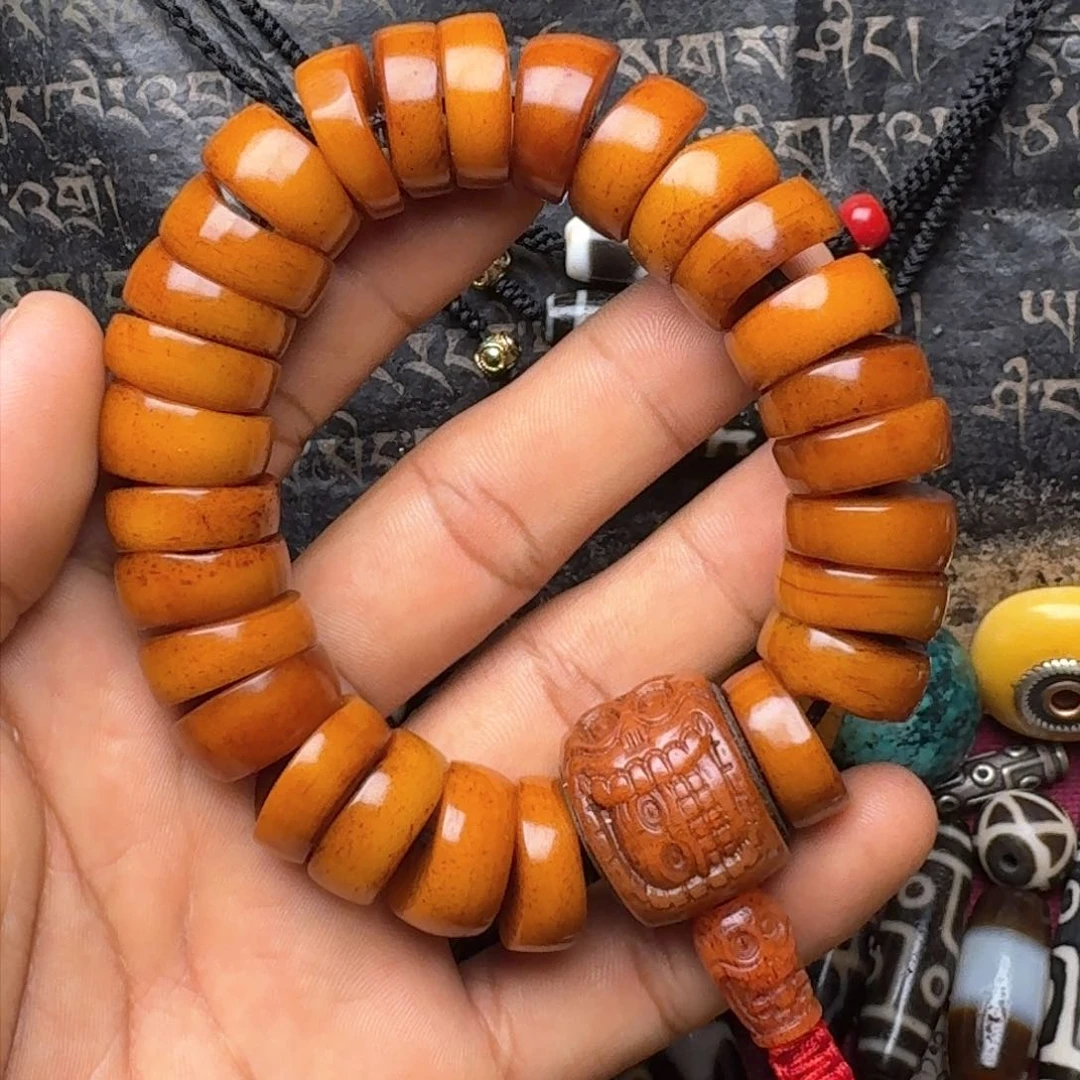 柏香籽/百香籽手串牦牛骨