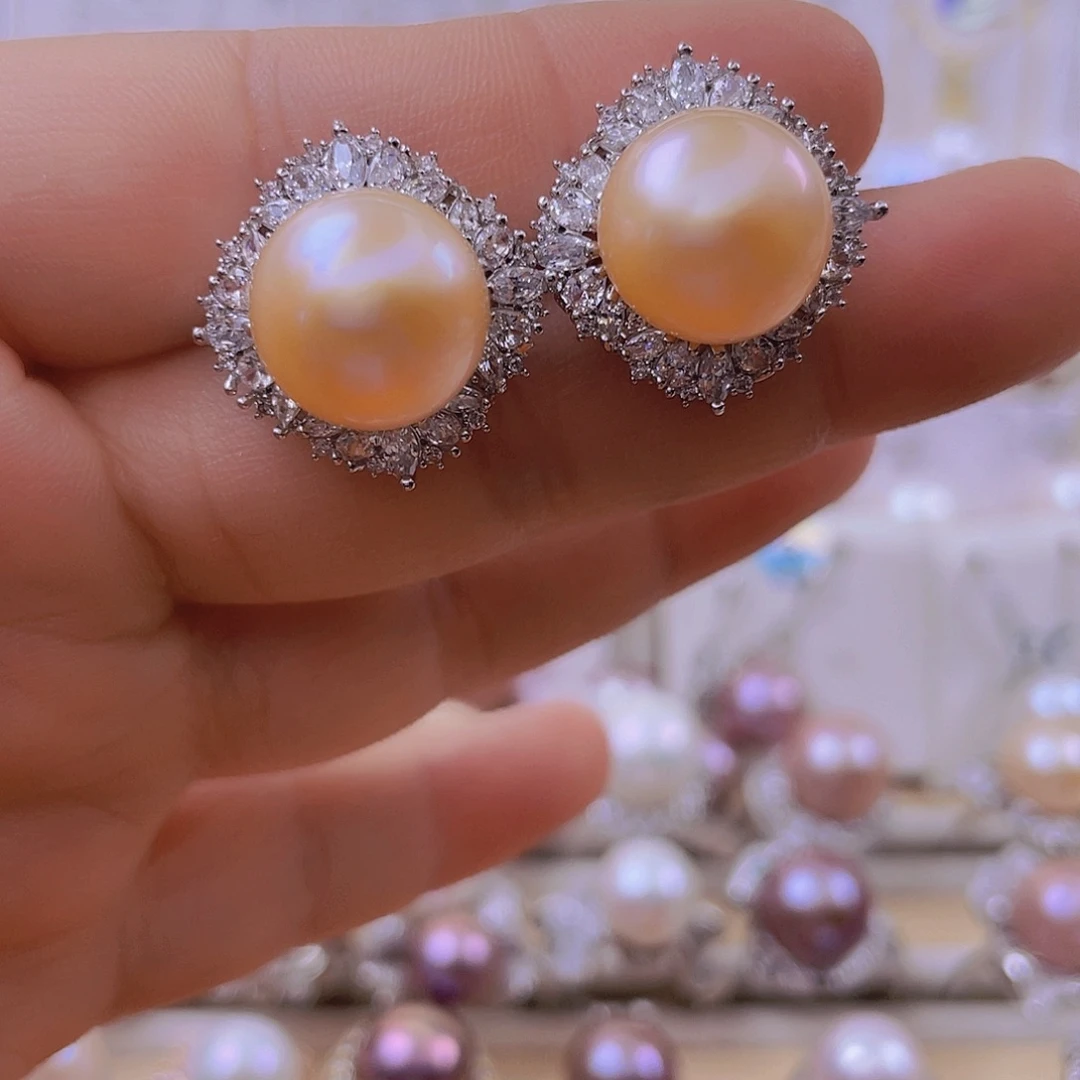 淡水珍珠未镶嵌耳饰