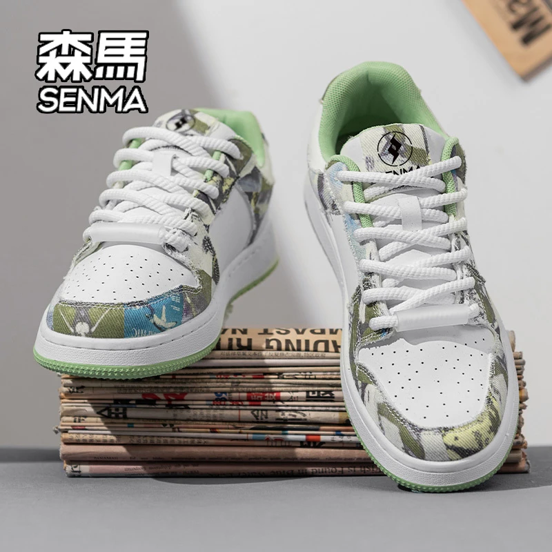 SENMA/森马网红爆款男鞋冬季2025新款厚底板鞋男潮流运动休闲潮鞋