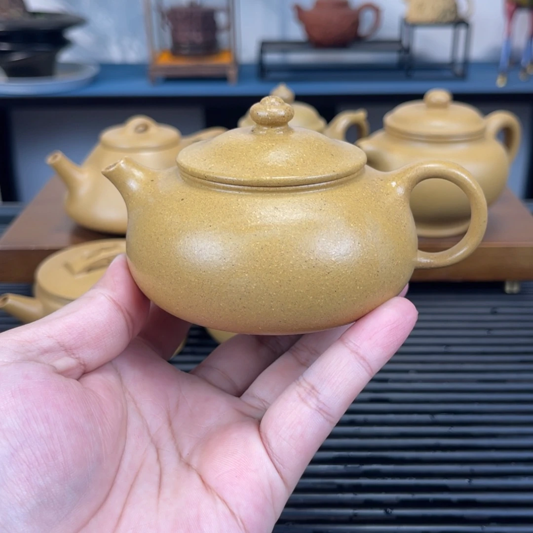 紫砂茶壶170毫升半手工黄金段寒江