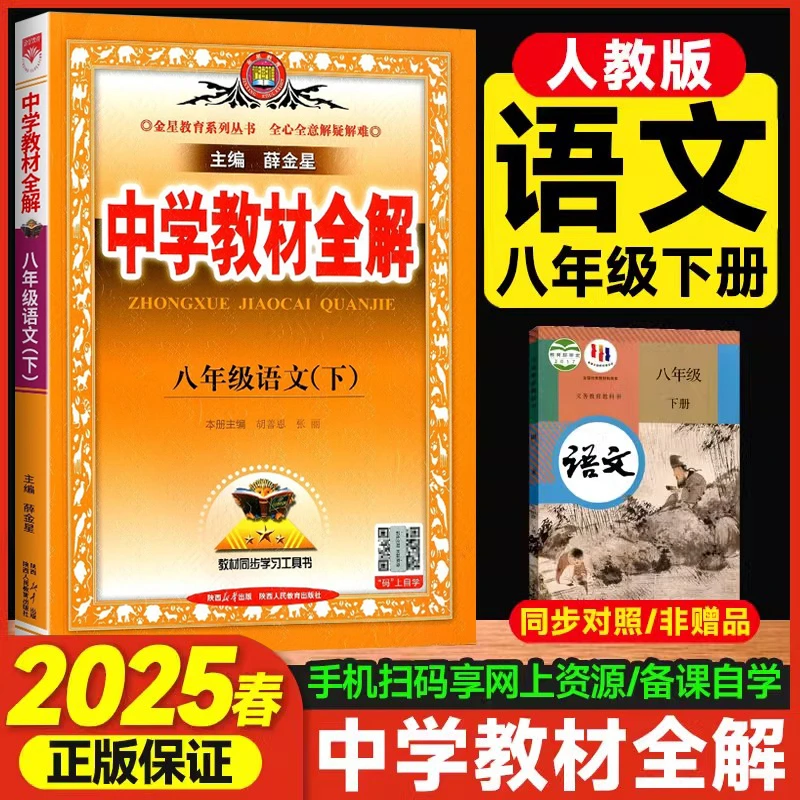 2025春中学教材全解八年级下册语文人教版RJ教材同步练习题解读解