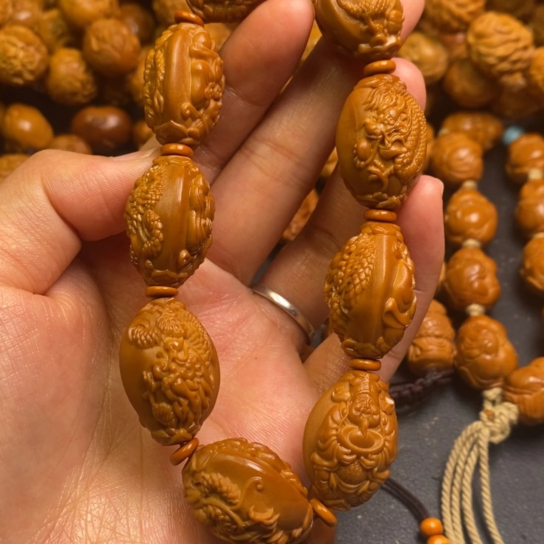 橄榄核吊坠龙财神1.8