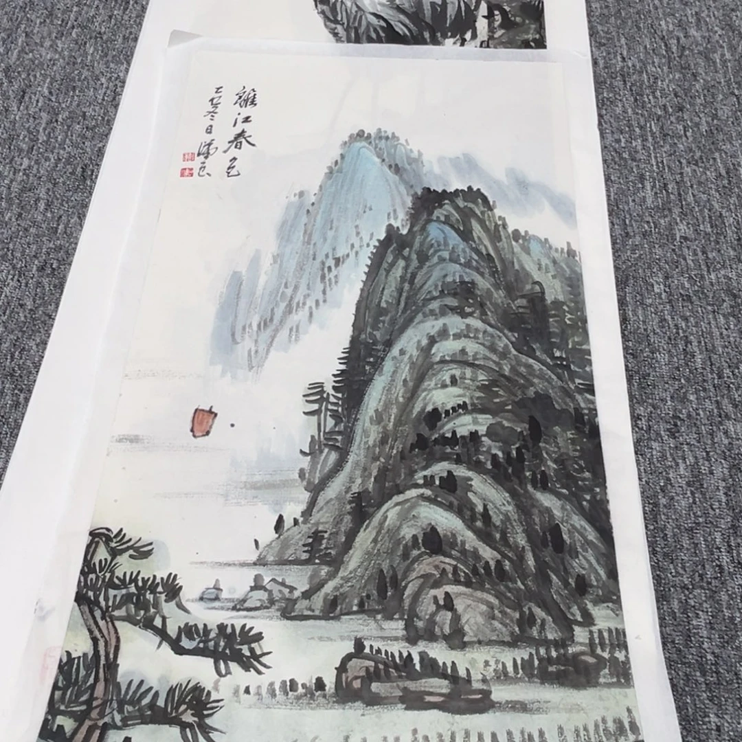 国画绘画作品多次