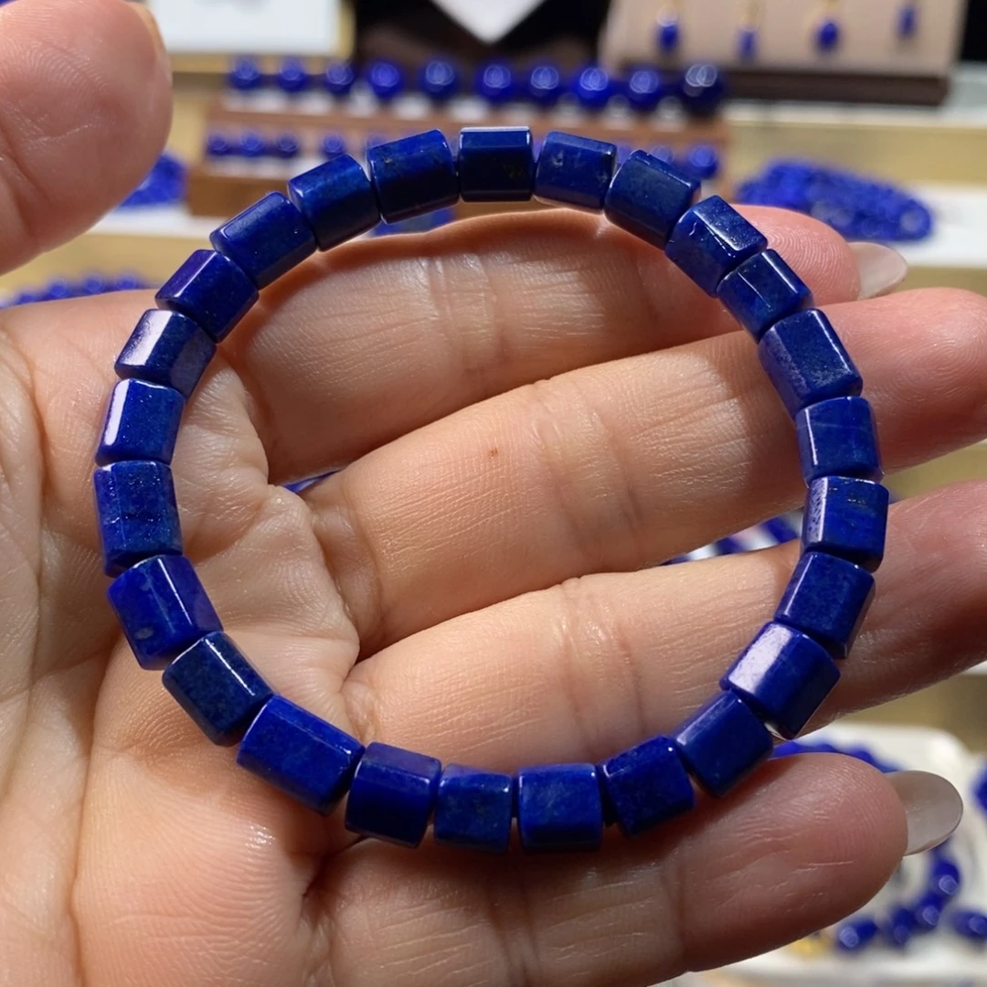 青金石未镶嵌手串 6.8m随型