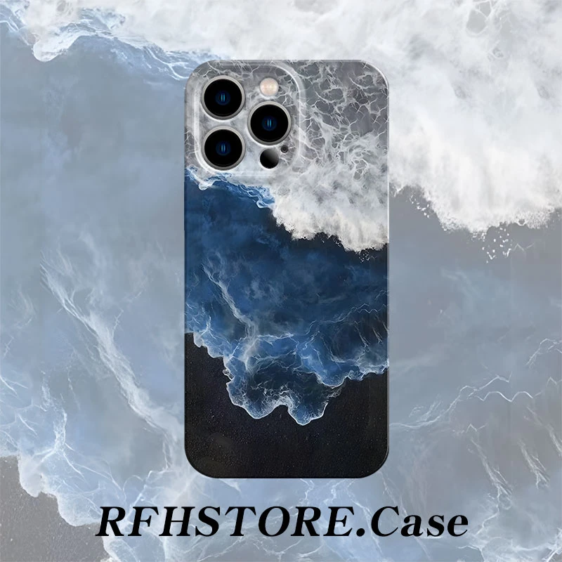 ZMGX渐变海岸线适用iPhone16/15pro菲林手机壳华为P70vivoppo小米