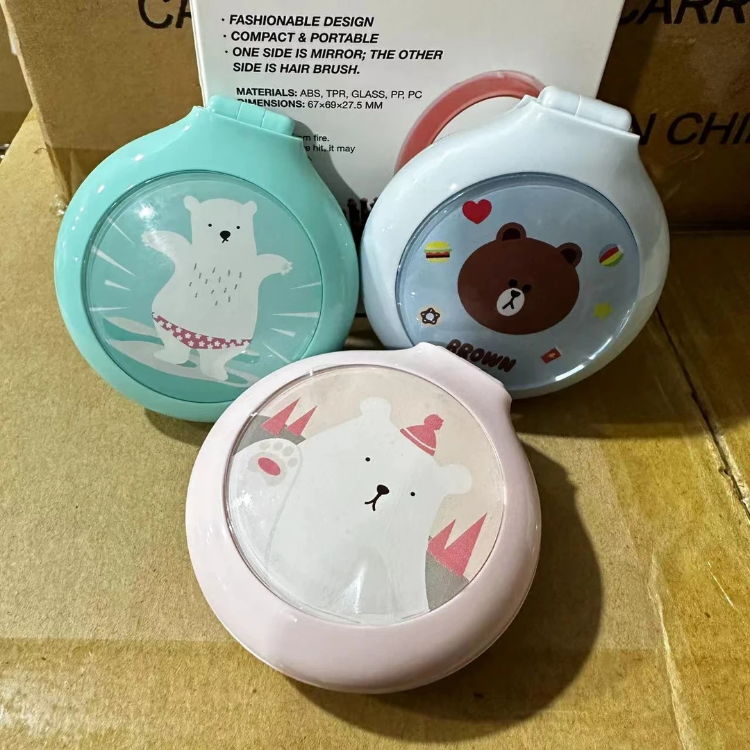 【什么都有】CARR023 卡通便携折叠梳子气囊梳两用